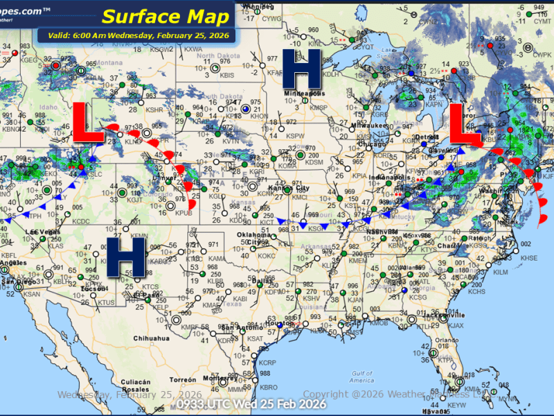Daily Maps Wednesday February 25th,&nbsp;2026