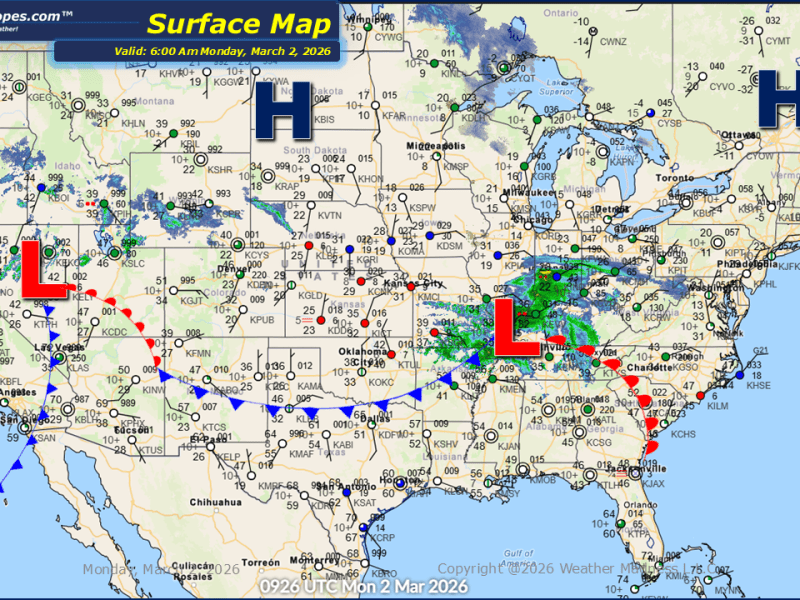 Daily Maps Monday March 2nd,&nbsp;2026
