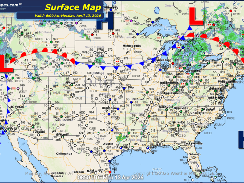 Daily Maps Monday April 13th,&nbsp;2026