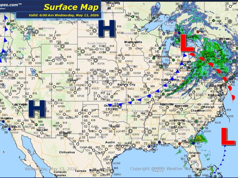 Daily Maps Wednesday May 13th,&nbsp;2026
